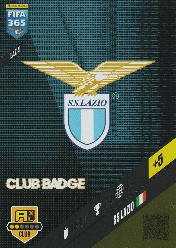 SS LAZIO - PANINI `FIFA 365 COLLECTION` 2024 - `CLUB CREST` FOIL TRADING CARD LAZ4