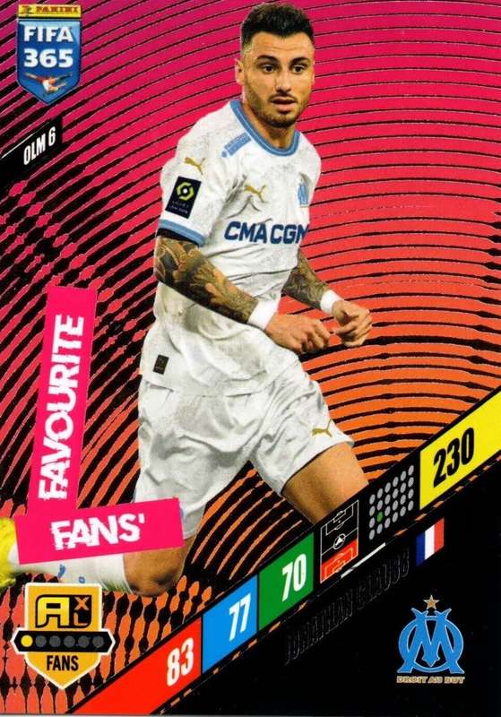 JONATHAN CLAUSS - PANINI `FIFA 365 COLLECTION` 2024 - `FANS FAVOURITE` FOIL TRADING CARD OLM6