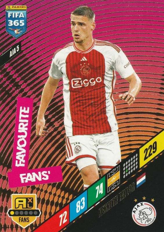 KENETH TAYLOR - PANINI `FIFA 365 COLLECTION` 2024 - `FANS FAVOURITE` FOIL TRADING CARD AIA5