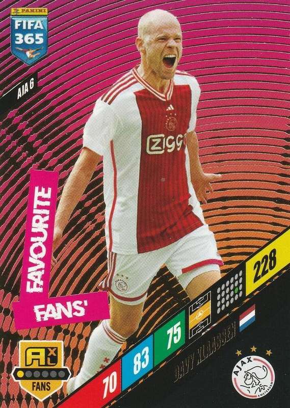 DAVY KLASSEN - PANINI `FIFA 365 COLLECTION` 2024 - `FANS FAVOURITE` FOIL TRADING CARD AIA6