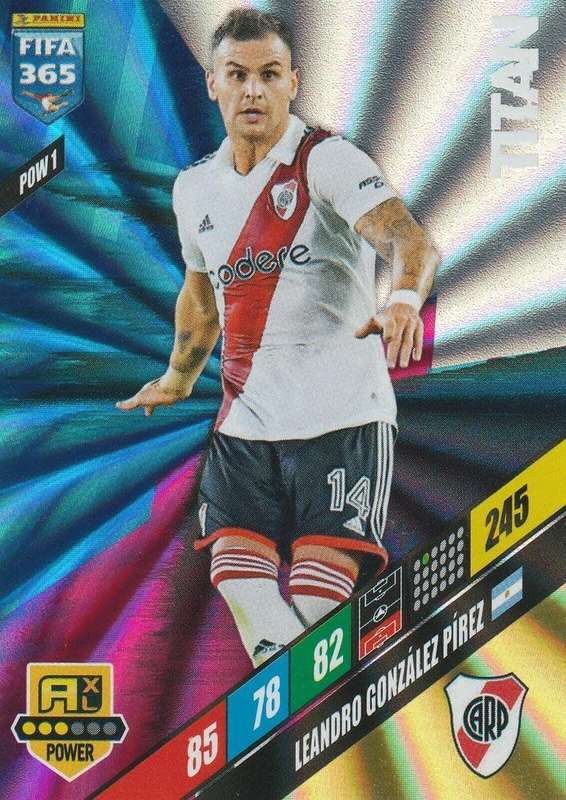 LEANDRO PIREZ - PANINI `FIFA 365 COLLECTION` 2024 - `TITTAN` FOIL TRADING CARD POW1