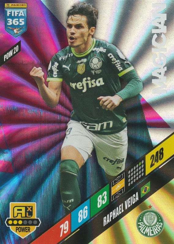 RAPHAEL VEIGA - PANINI `FIFA 365 COLLECTION` 2024 - `MAGICIAN` FOIL TRADING CARD POW20