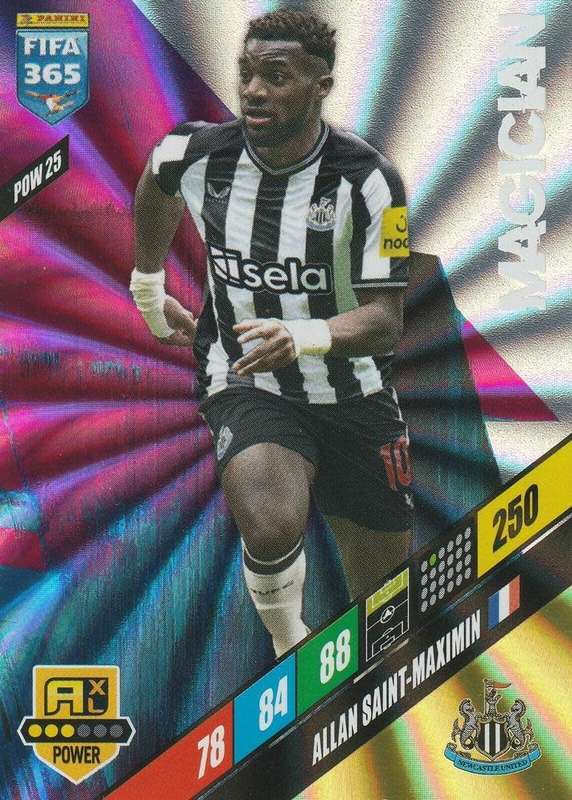 ALLAN SAINT MAXIM - PANINI `FIFA 365 COLLECTION` 2024 - `MAGICIAN` FOIL TRADING CARD POW25