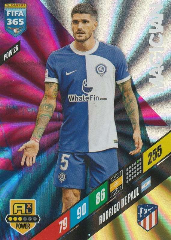 RODRIGO DE PAUL - PANINI `FIFA 365 COLLECTION` 2024 - `MAGICIAN` FOIL TRADING CARD POW26