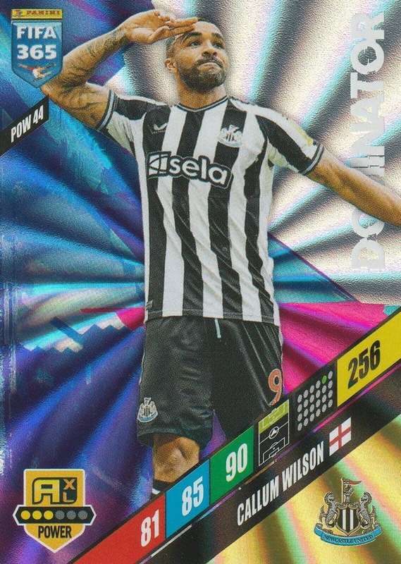 CALLUM WILSON - PANINI `FIFA 365 COLLECTION` 2024 - `DOMINATOR` FOIL TRADING CARD POW44