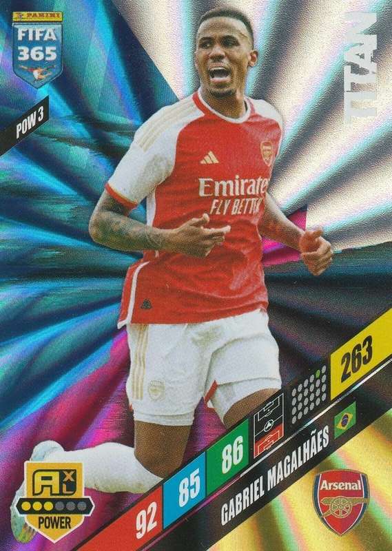 GABRIEL - PANINI `FIFA 365 COLLECTION` 2024 - `TITAN` FOIL TRADING CARD POW3