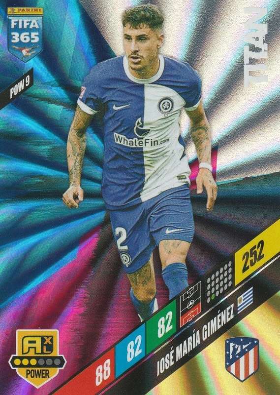 JOSE GIMENEZ - PANINI `FIFA 365 COLLECTION` 2024 - `TITAN` FOIL TRADING CARD POW9