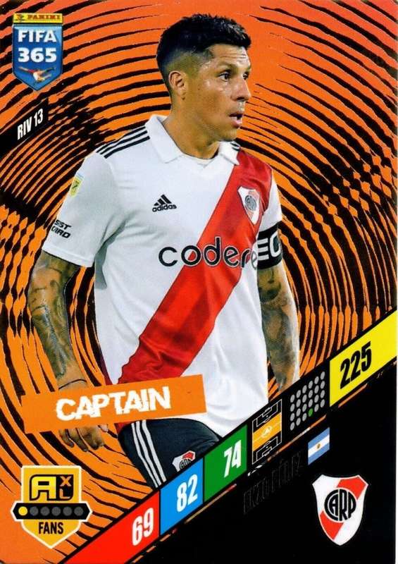 ENZO PEREZ - PANINI `FIFA 365 COLLECTION` 2024 - `CAPTAIN` FOIL TRADING CARD RIV13