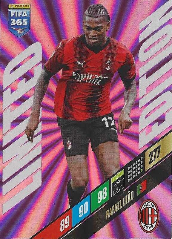 RAFAEL LEAO - PANINI `FIFA 365 COLLECTION` 2024 - `LIMITED EDITION` FOIL TRADING CARD