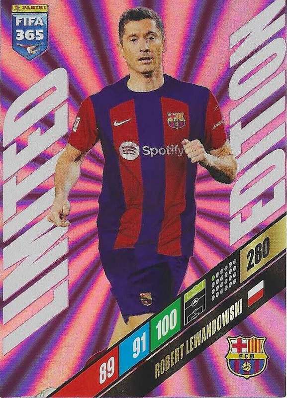 ROBERT LEWANDOWSKI - PANINI `FIFA 365 COLLECTION` 2024 - `LIMITED EDITION` FOIL TRADING CARD