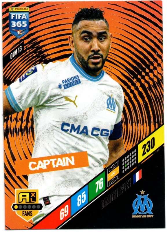 DIMITRI PAYET - PANINI `FIFA 365 COLLECTION` 2024 - `CAPTAIN` FOIL TRADING CARD OLM13