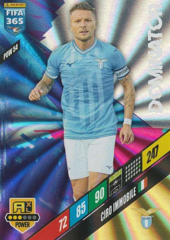 CIRO IMMOBILE - PANINI `FIFA 365 COLLECTION` 2024 - `DOMINATOR` FOIL TRADING CARD POW54