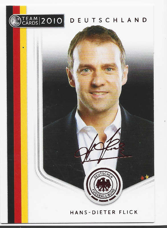 HANS FLICK (Germany) - PANINI `Germany W/Cup 2010`COLLECTION -  Printed `SIGNED`TRADING CARD