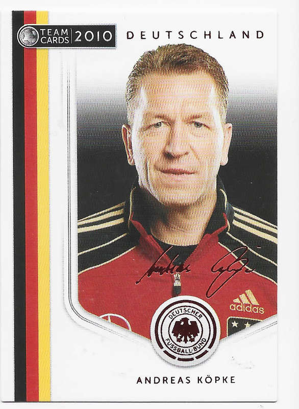 ANDREAS KOPKE (Germany) - PANINI `Germany W/Cup 2010`COLLECTION -  Printed `SIGNED`TRADING CARD