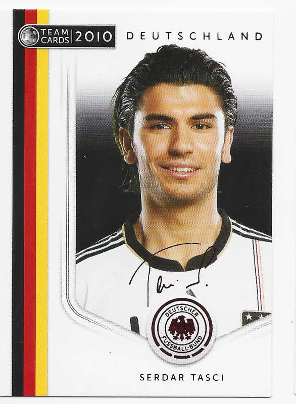 SERDAR TASCI (Germany) - PANINI `Germany W/Cup 2010`COLLECTION -  Printed `SIGNED`TRADING CARD