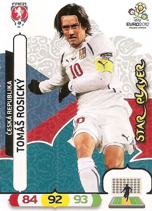 TOMAS ROSICKY - PANINI  `UEFA EURO 2012`  EDITION - `STAR PLAYER` TRADING CARD