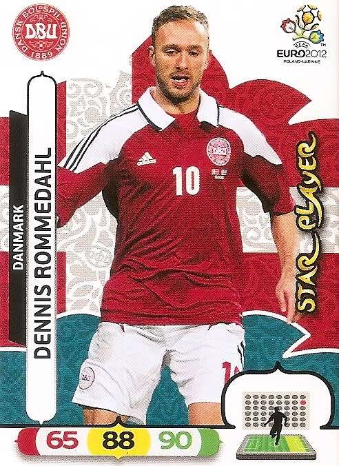 DENNIS ROMMEDAHL - PANINI  `UEFA EURO 2012`  EDITION - `STAR PLAYER` TRADING CARD