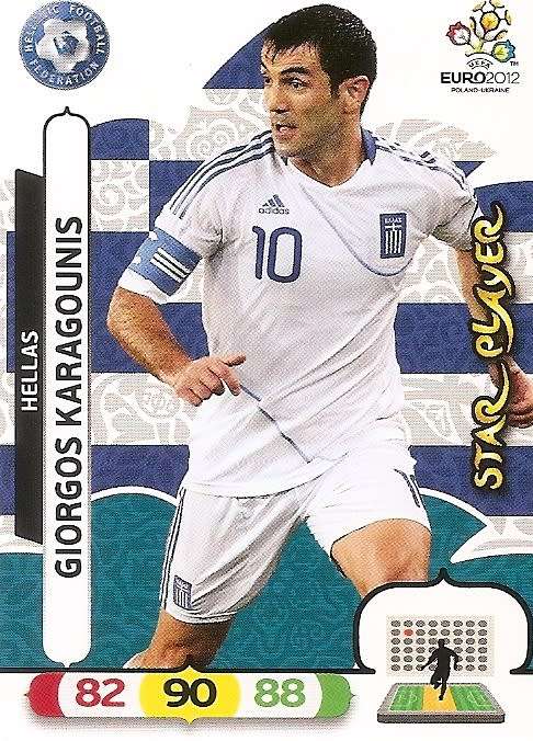 GIORGOS KARAGOUNIS - PANINI  `UEFA EURO 2012`  EDITION - `STAR PLAYER` TRADING CARD