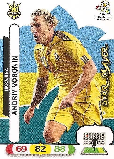 ANDRIY VORONIN - PANINI  `UEFA EURO 2012`  EDITION - `STAR PLAYER` TRADING CARD