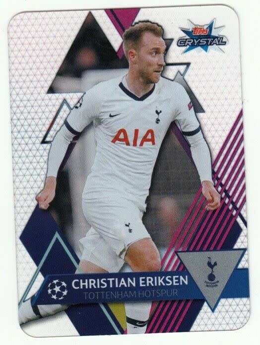 CHRISTIAN ERIKSEN - TOPPS `CRYSTAL` 2020 - ULTRA CLEAR `ACETATE` TRADING CARD 51