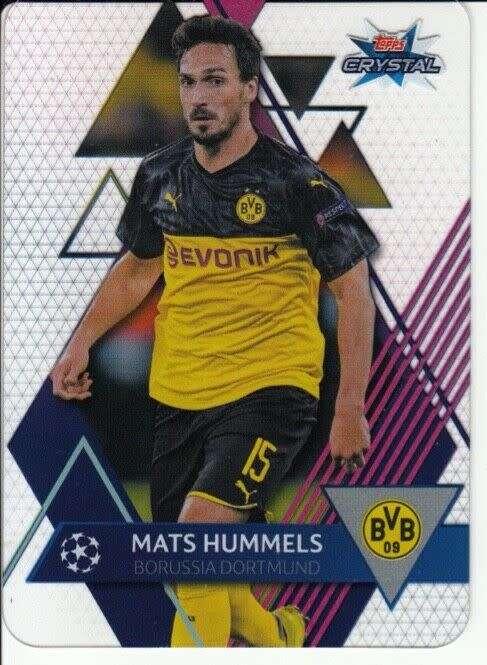 MATS HUMMELS - TOPPS `CRYSTAL` 2020 - ULTRA CLEAR `ACETATE` TRADING CARD 35