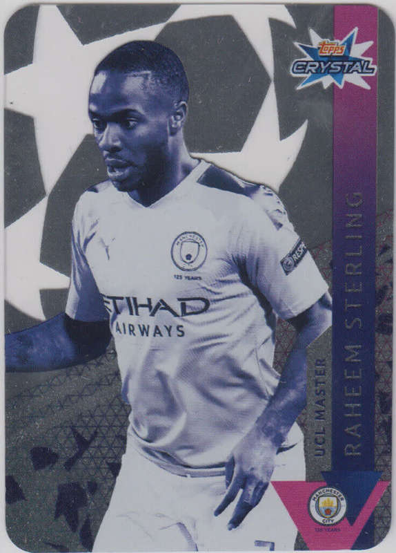 RAHEEM STERLING - TOPPS `CRYSTAL` 2020 - ULTRA CLEAR `MASTER` TRADING CARD 108