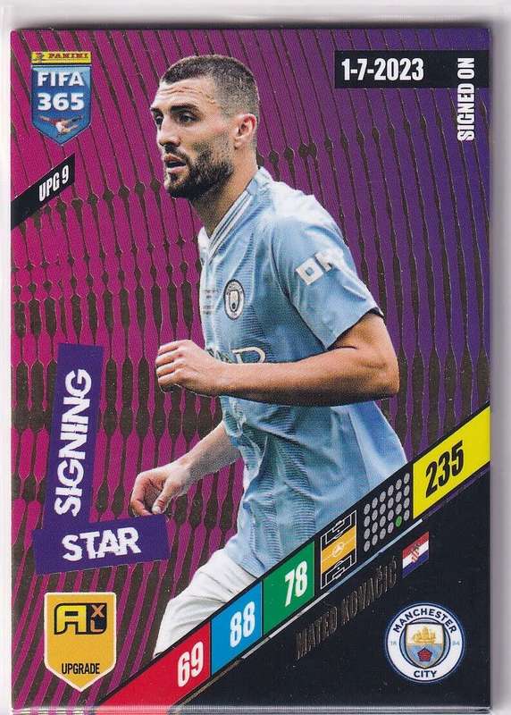 MATEO KOVACIC - PANINI `FIFA 365 COLLECTION` 2024 UPDATE - `STAR SIGNING` FOIL TRADING CARD UPG9