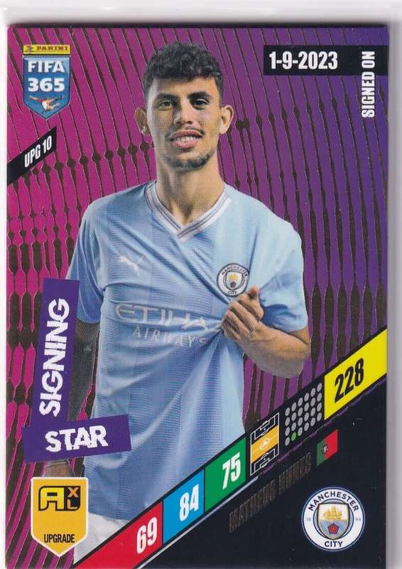 MATHEUS NUNES - PANINI `FIFA 365 COLLECTION` 2024 UPDATE - `STAR SIGNING` FOIL TRADING CARD UPG10