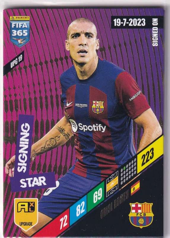 ORIOL ROMEU - PANINI `FIFA 365 COLLECTION` 2024 UPDATE - `STAR SIGNING` FOIL TRADING CARD UPG19