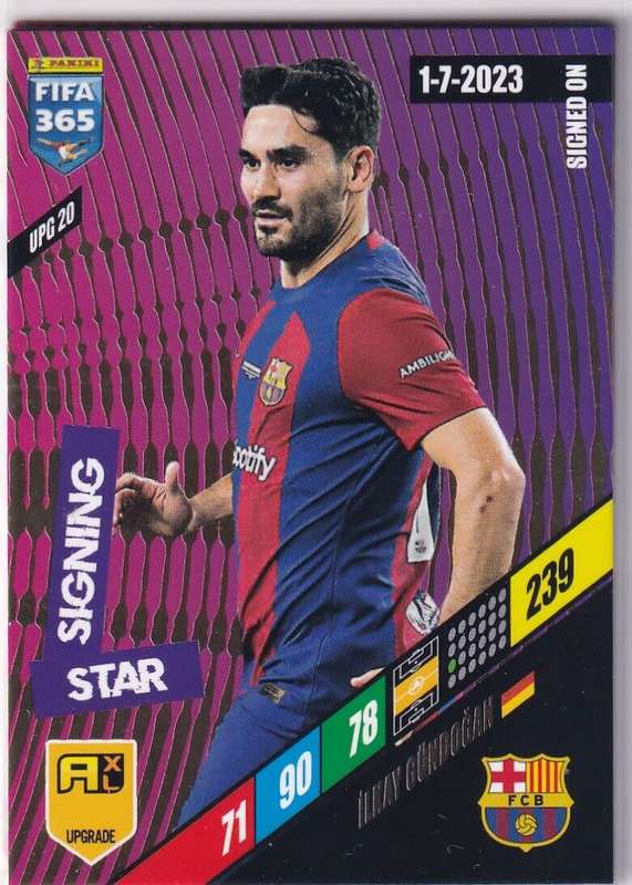 ILKAY GUNDOGAN - PANINI `FIFA 365 COLLECTION` 2024 UPDATE - `STAR SIGNING` FOIL TRADING CARD UPG20