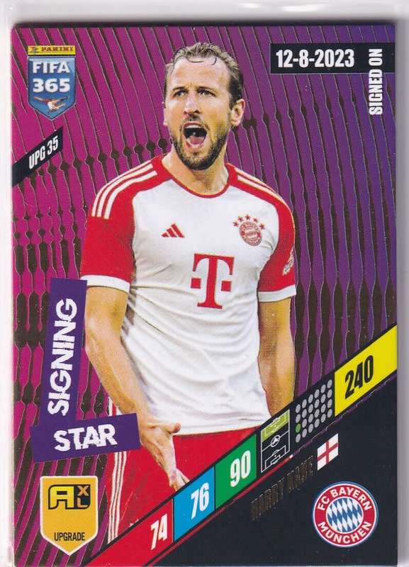 HARRY KANE - PANINI `FIFA 365 COLLECTION` 2024 UPDATE - `STAR SIGNING` FOIL TRADING CARD UPG35