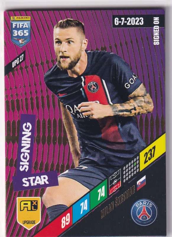 MILAN SKRINIAR  - PANINI `FIFA 365 COLLECTION` 2024 UPDATES - `STAR SIGNING` TRADING CARD UPG27