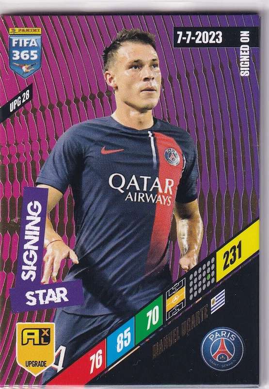 MANUEL UGARTE  - PANINI `FIFA 365 COLLECTION` 2024 UPDATES - `STAR SIGNING` TRADING CARD UPG28