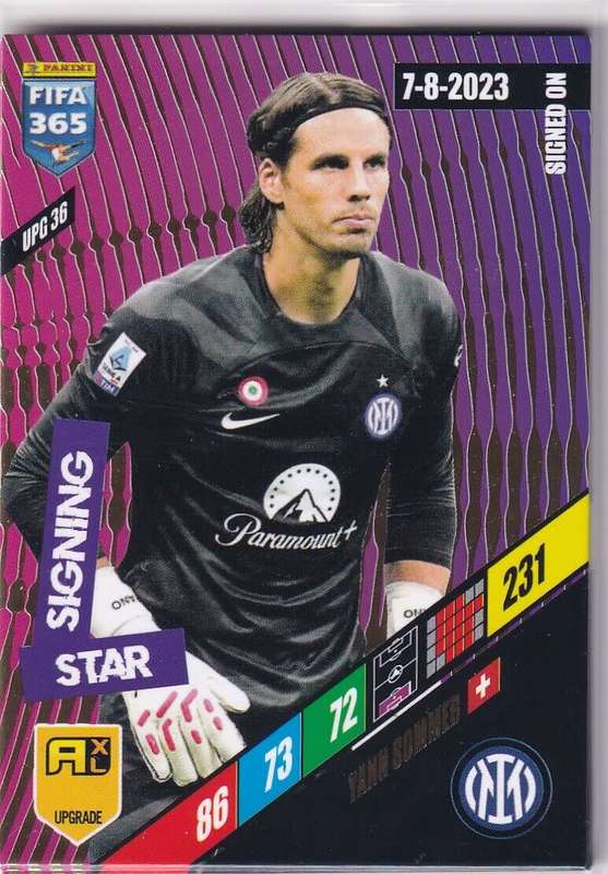 YANN SOMMER  - PANINI `FIFA 365 COLLECTION` 2024 UPDATES - `STAR SIGNING` TRADING CARD UPG36