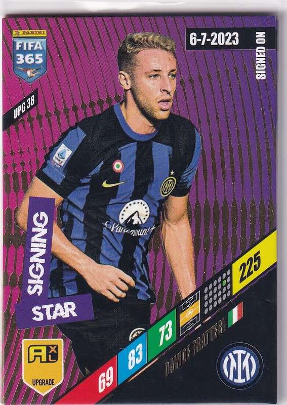 DAVIDE FRATESI  - PANINI `FIFA 365 COLLECTION` 2024 UPDATES - `STAR SIGNING` TRADING CARD UPG38
