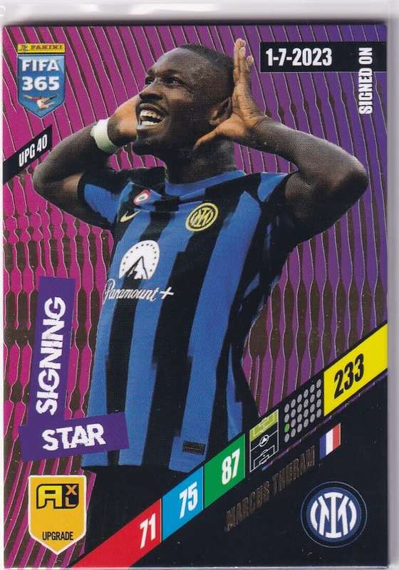 MARCUS THURAN  - PANINI `FIFA 365 COLLECTION` 2024 UPDATES - `STAR SIGNING` TRADING CARD UPG40