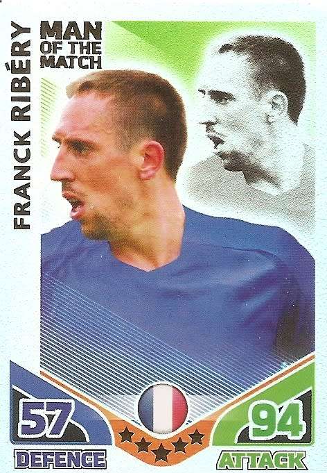 FRANCK RIBERY - TOPPS MATCH ATTAX `FIFA WORLD CUP 2010`- `Man of the Match` CARD - UK EDITION