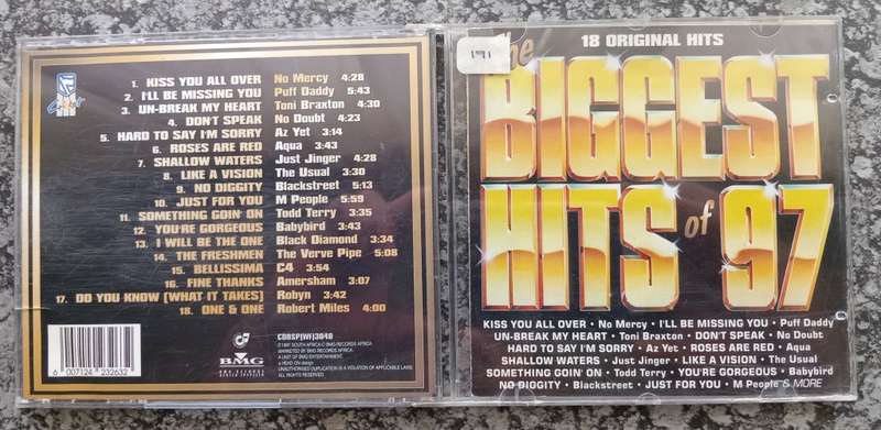 BIGGEST HITS of 1997  -  MUSIC CD - CD in GOOD CONDITION