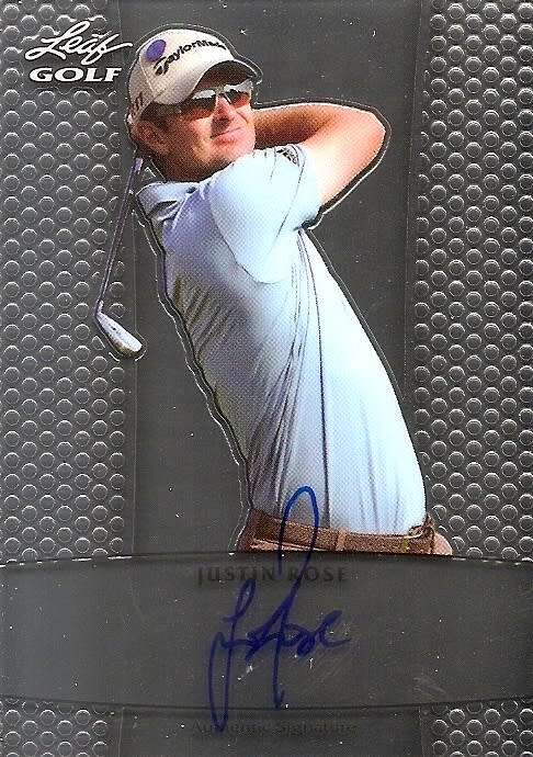JUSTIN ROSE - `RARE CERTIFIED AUTOGRAPH`- LEAF METAL 2011 TRADING CARD