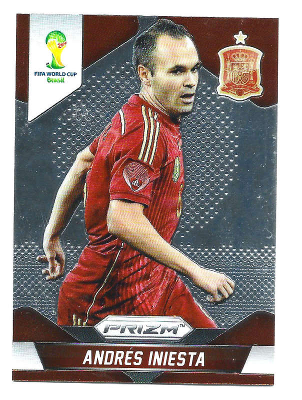 ANDRES INIESTA - PANINI `FIFA WORLD CUP 2014` PRIZM COLLECTION - BASE PRIZM TRADING CARD 177