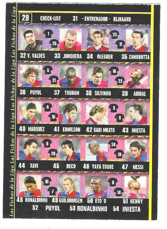 LIONEL MESSI(Barcelona) - MUNDICROMO LA LIGA 2007/08 COLLECTION - TEAM FOTO TRADING CARD