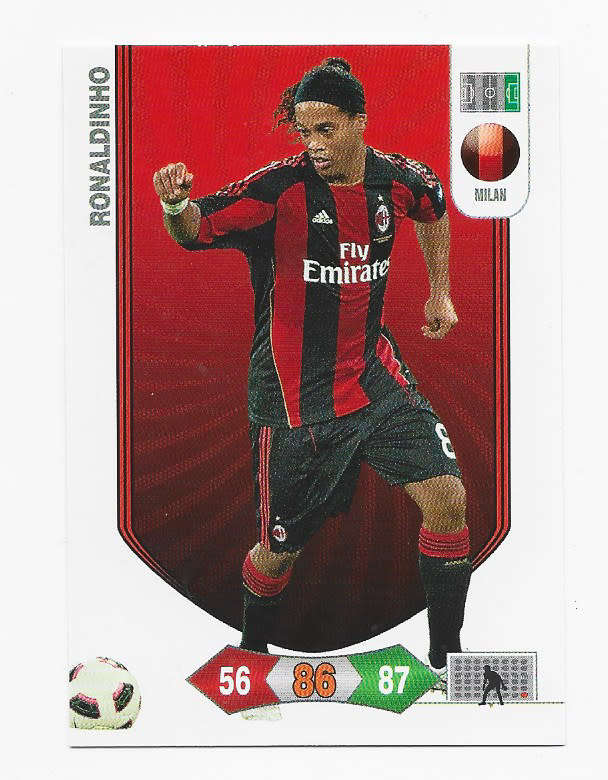 RONALDINHO (AC Milan) - PANINI `SERIA A` ITALY 2010/11 - BASE TRADING CARD