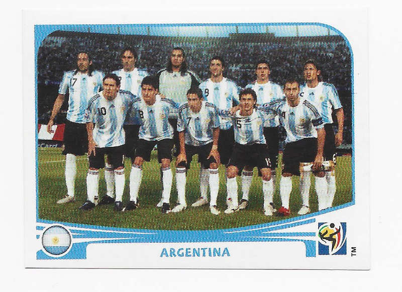 LIONEL MESSI (Argentina) - PANINI FIFA `WORLD CUP 2010` STICKER COLLECTION - TEAM STICKER 106