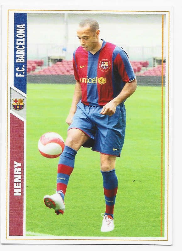 THIERRY HENRY - MUNDI CROMO `LA LIGA SPAIN` 2007/08 - TRADING CARD 51