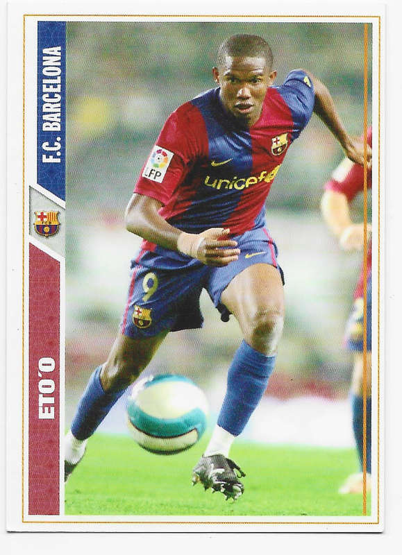 SAMUEL ETO`O (Barcelona) - MUNDI CROMO `LA LIGA SPAIN` 2007/08 - TRADING CARD 50