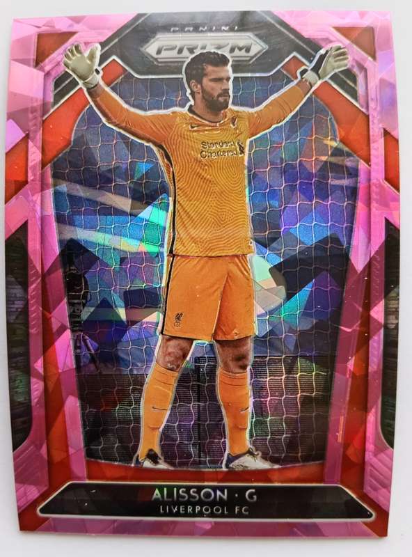 ALISSON (Liverpool) - PANINI P/League PRIZM 2021 - `PINK CRACKED ICE` TRADING CARD