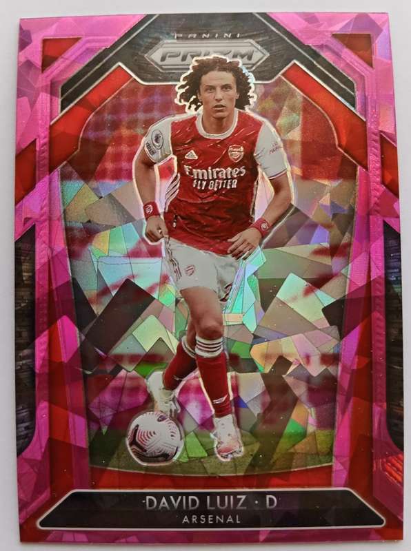 DAVID LUIZ (Arsenal) - PANINI P/League PRIZM 2021 - `PINK CRACKED ICE` TRADING CARD 32