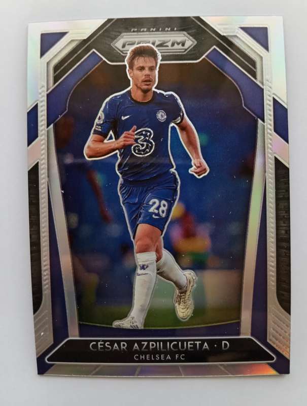 CESAR AZPILICUETA (Chelsea) - PANINI P/League PRIZM 2021 - `PRIZM PARALLEL` TRADING CARD 212