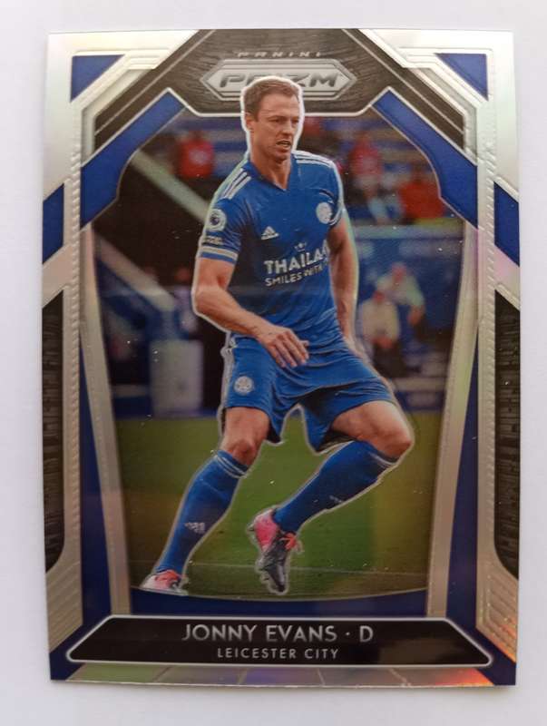 JONNY EVANS (Leicester) - PANINI P/League PRIZM 2021 - `PRIZM PARALLEL` TRADING CARD 123