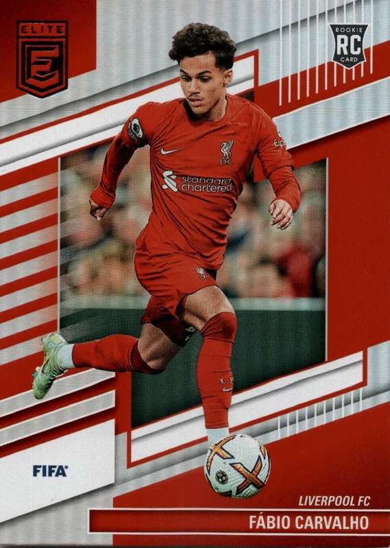 FABIO CARVALHO (Liverpool) - PANINI DONRUSS ELITE EPL 2023 - ROOKIE FOIL TRADING CARD 130